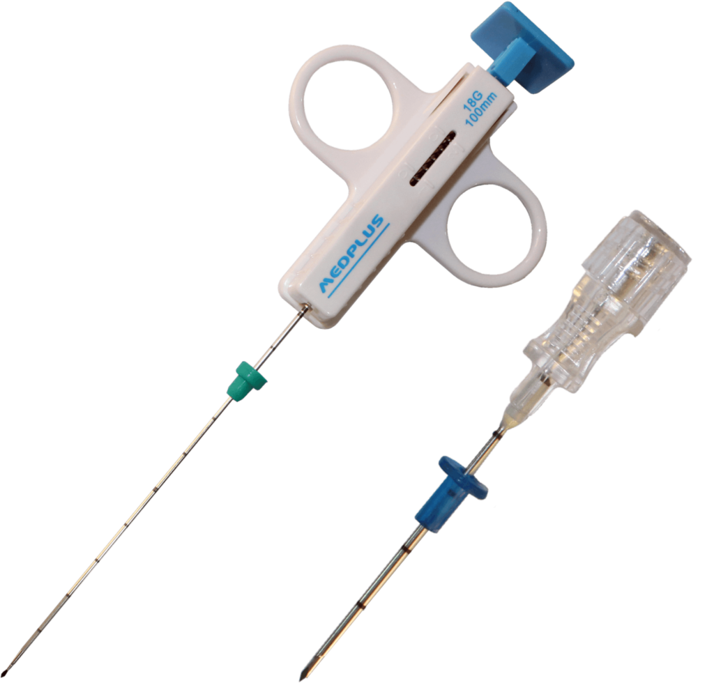 Lot Of 5 Disposable Core Biopsy Guns – 18G X 25cm For Breast And Prostate Procedures